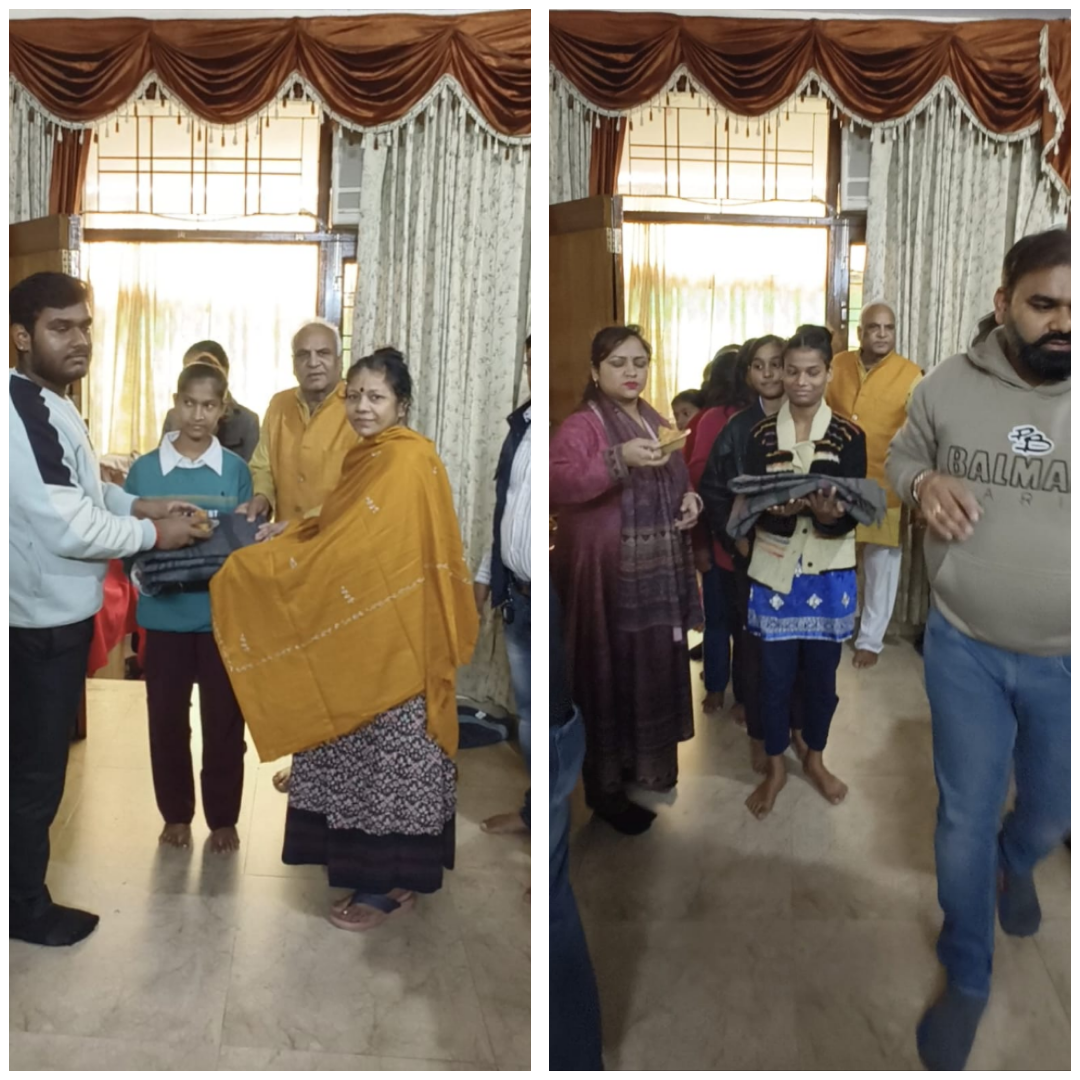 शांभवी महामुद्रा ट्रस्ट ने नोएडा में जरूरतमंद बच्चों को कंबल और स्वेटर वितरित किए