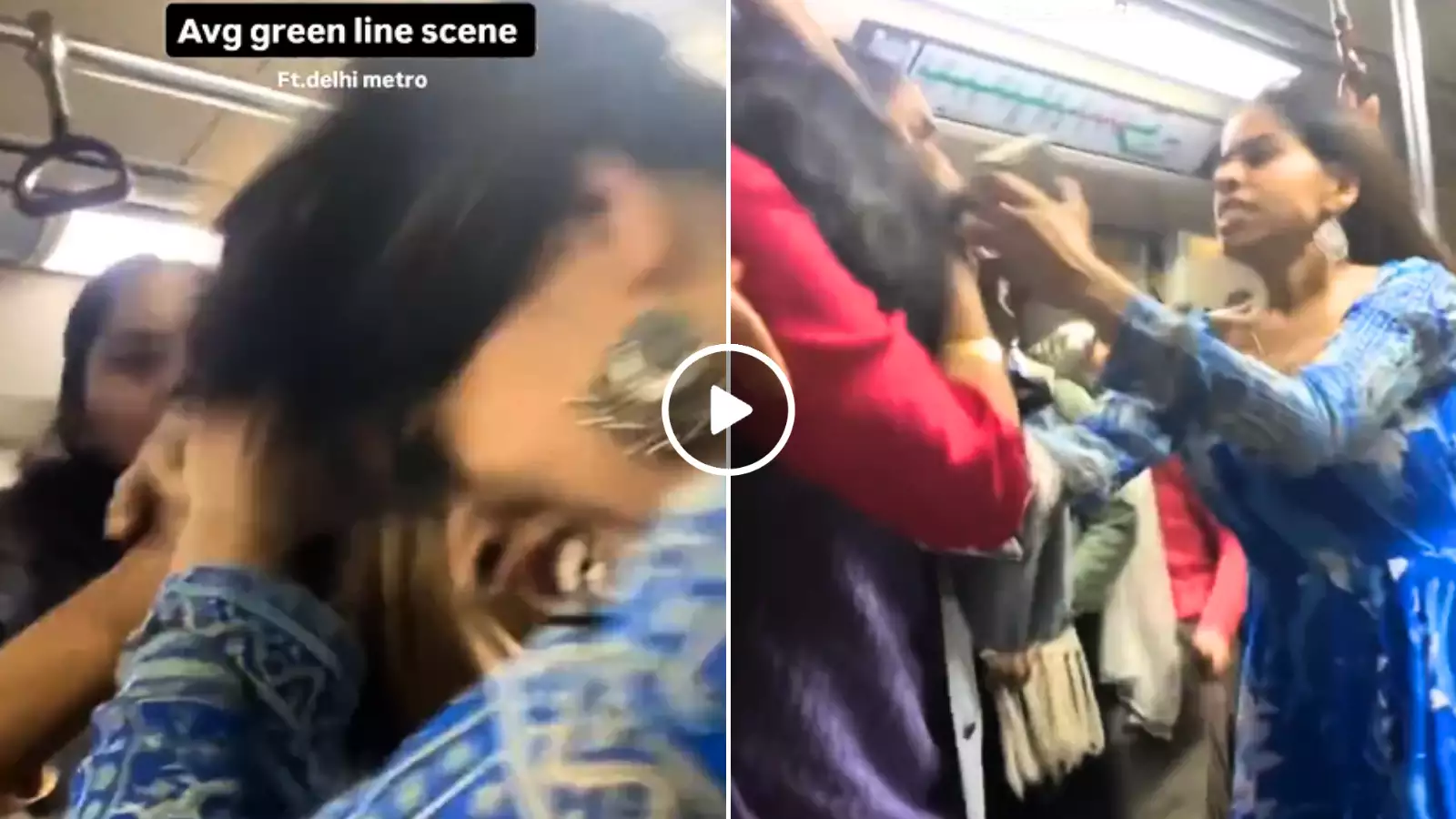 दिल्ली मेट्रो के महिला कोच में मारपीट: दो महिलाओं के बीच बाल खींचने और गाली-गलौज का वीडियो वायरल