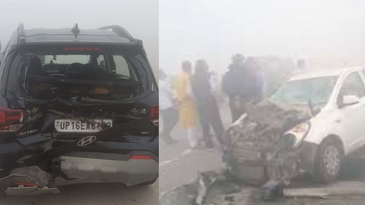 घने कोहरे ने फिर मचाई तबाही, ईस्टर्न पेरिफेरल पर 25 से ज्यादा वाहन टकराए, 10 घायल